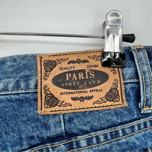 Paris Sport Club Vintage 80 90’s 100% Cotton High Rise Mom Tapered Leg Size 14 - Picture 9 of 10